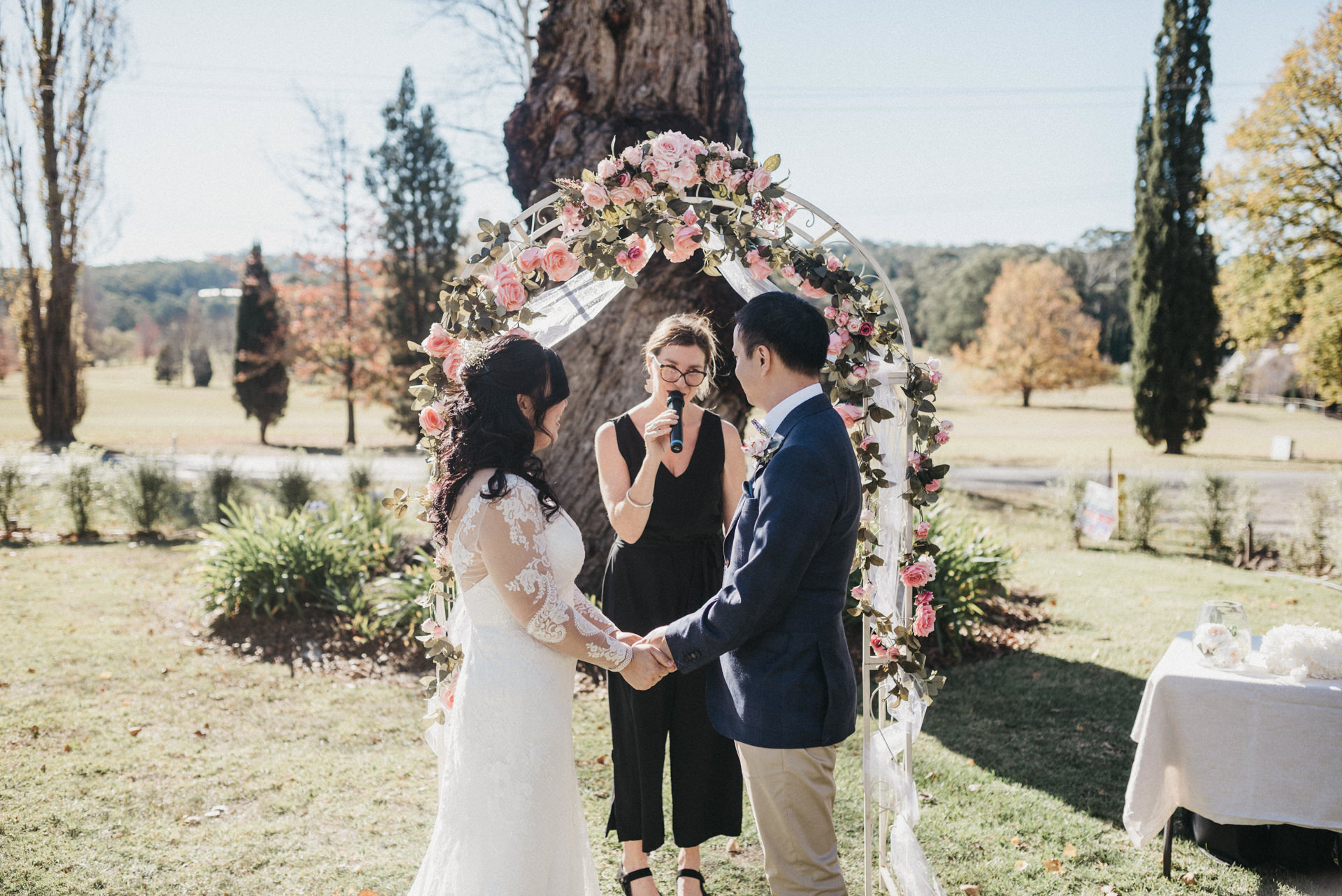 outdoors ceremony wedding