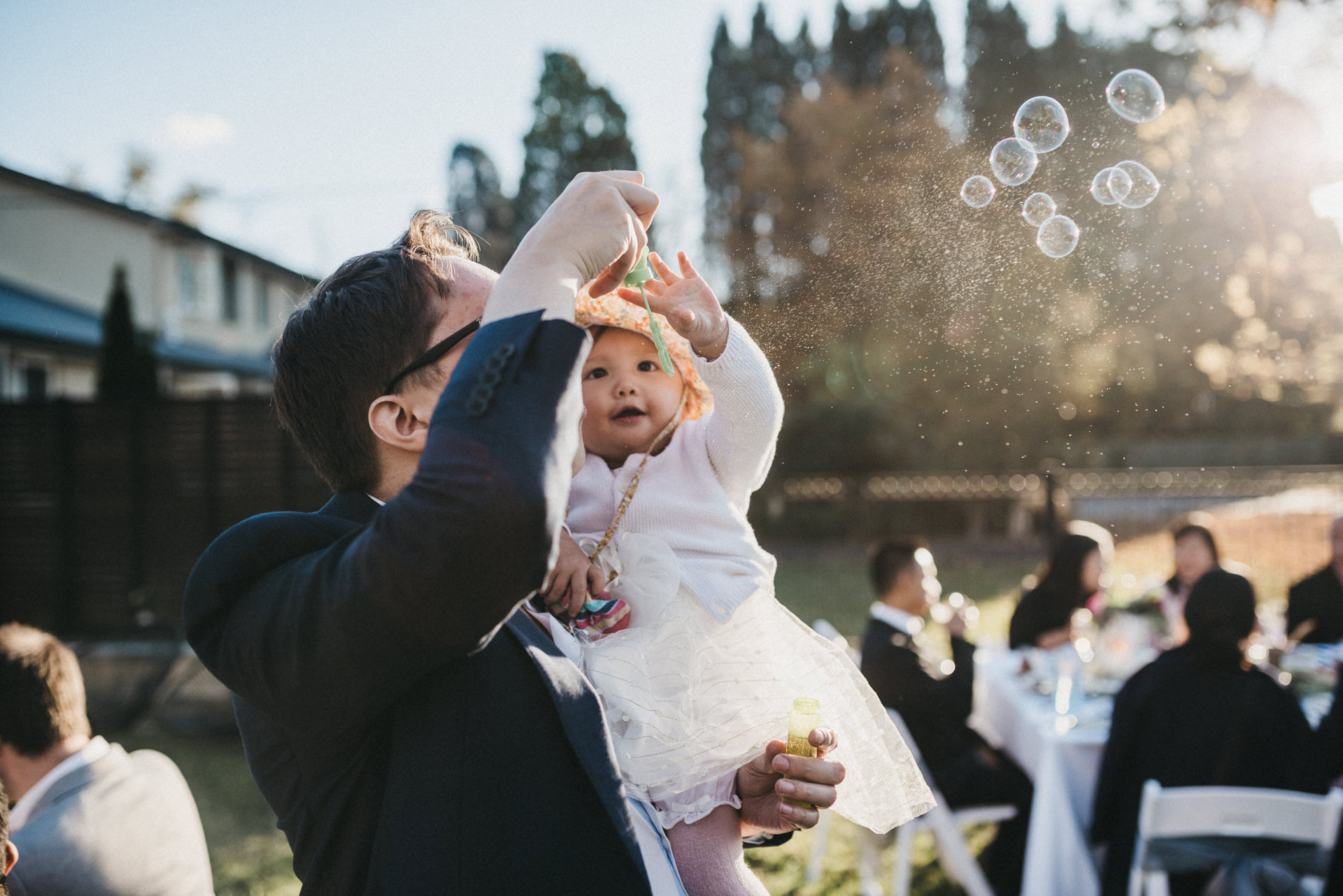 outdoors wedding reception