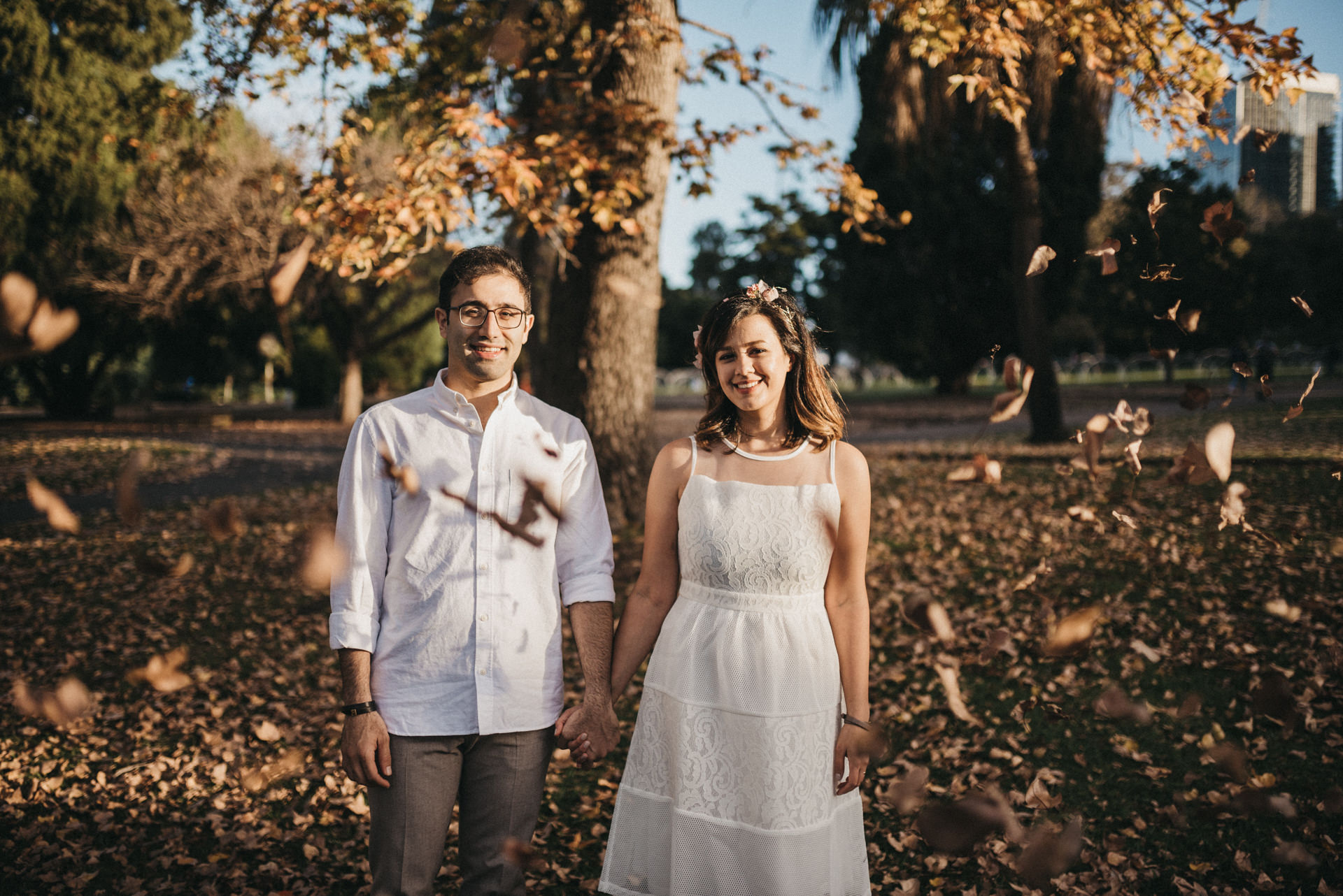 autumn engagement session