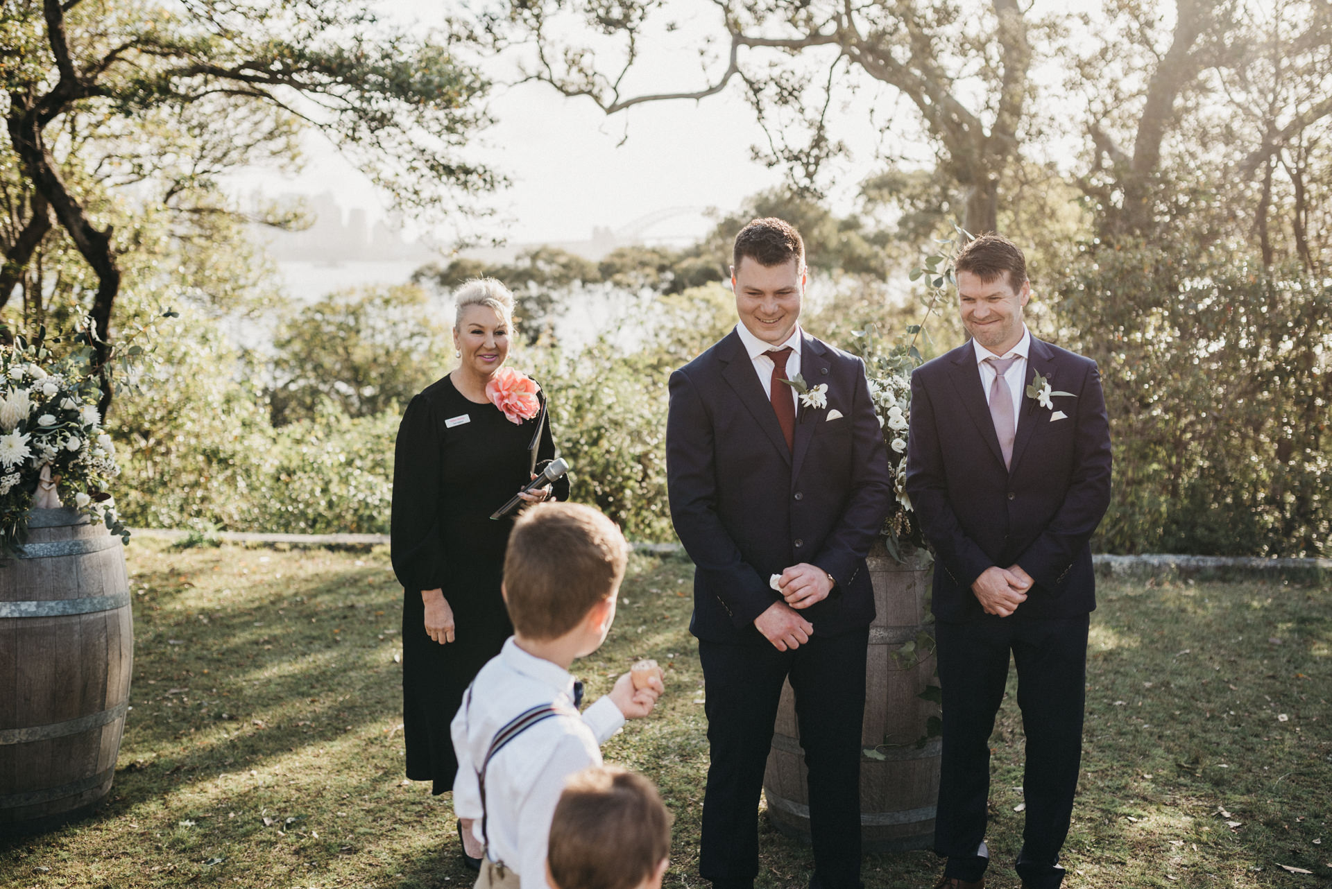 outdoors wedding ceremony