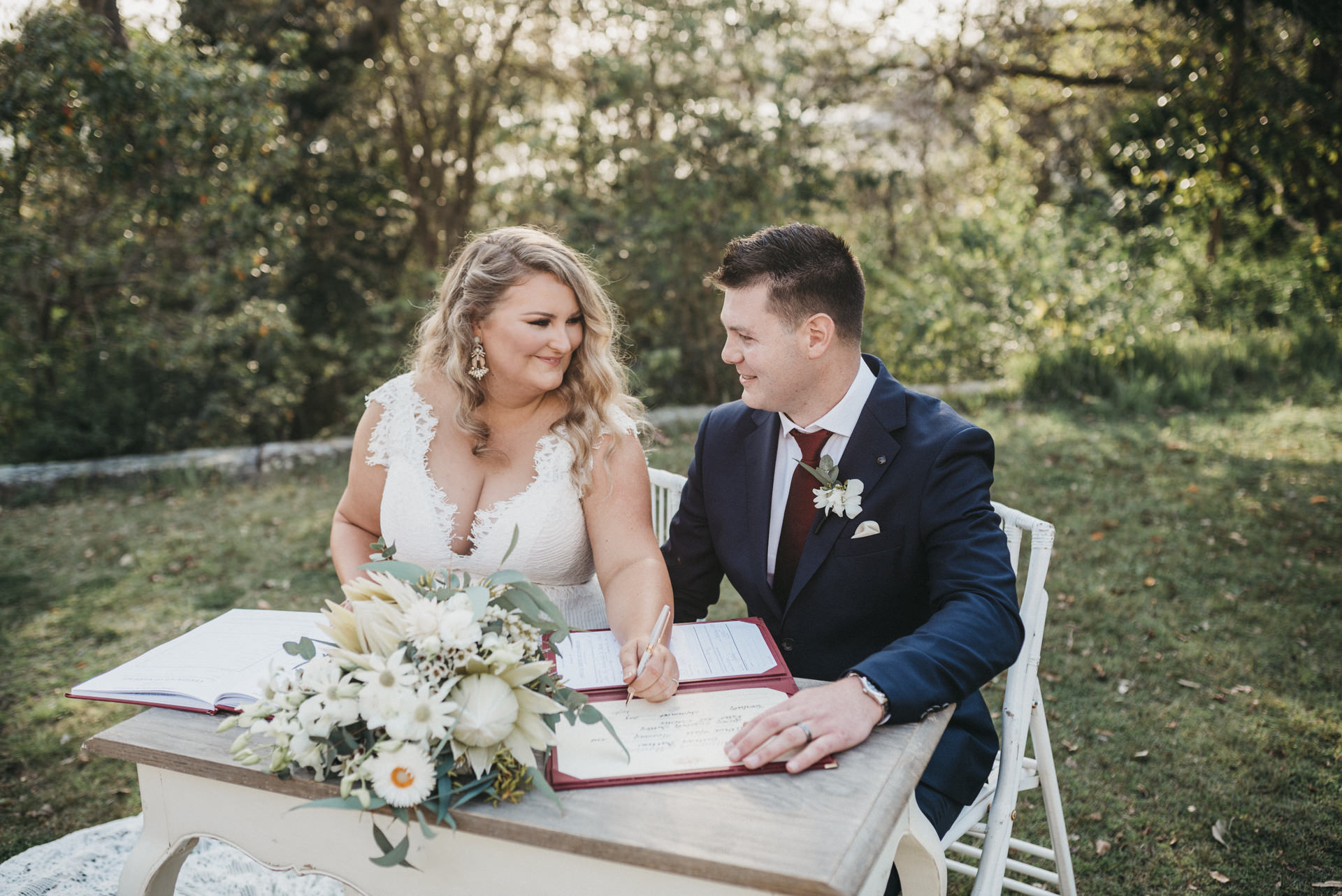 outdoors wedding ceremony
