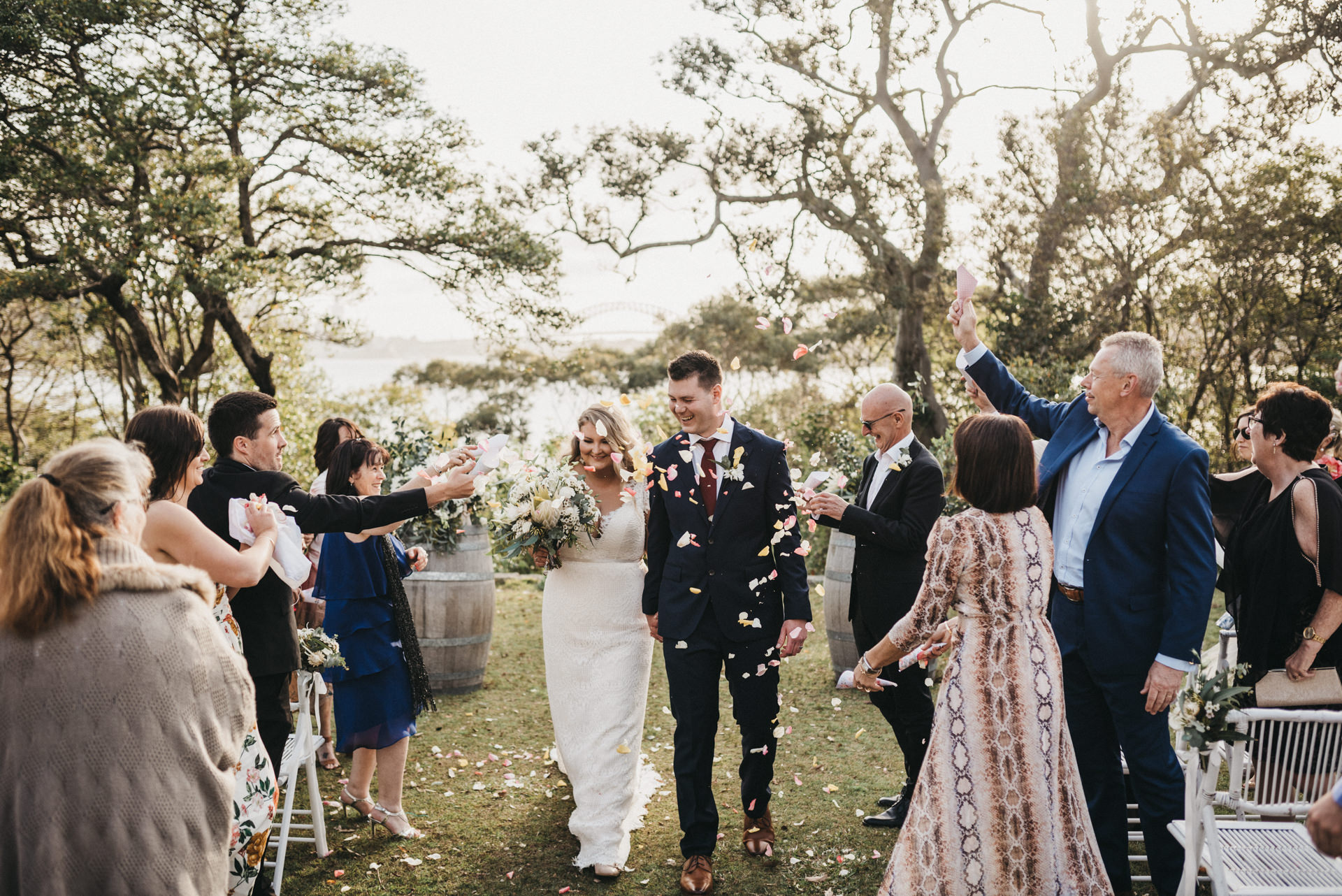 outdoors exit ceremony