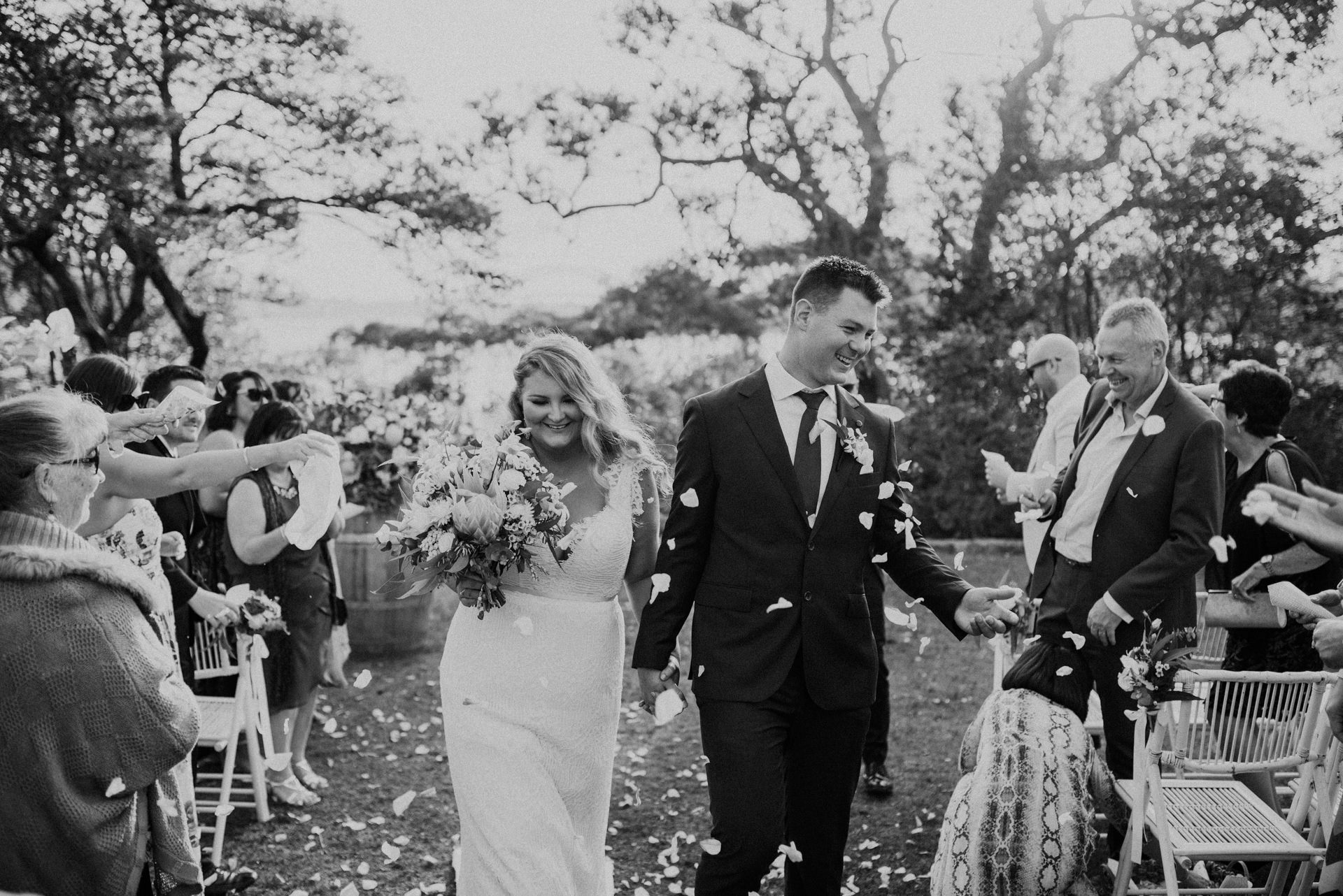 outdoors exit ceremony